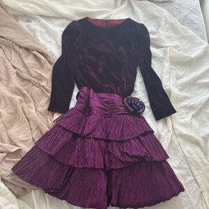 Anne Marie Gabalis - Mignon- Purple
Vintage 1980s Taffeta and Velvet Dress